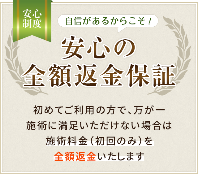 全額返金保証バナー